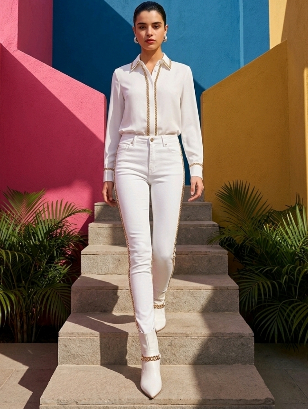 JOYM Elegant WHITE Women's Skinny Jeans Size 25 Pants Only